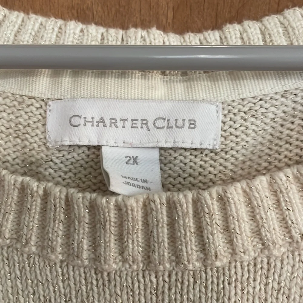 Charter club sweater worn 1X. Size 2x - Picture 2 of 2